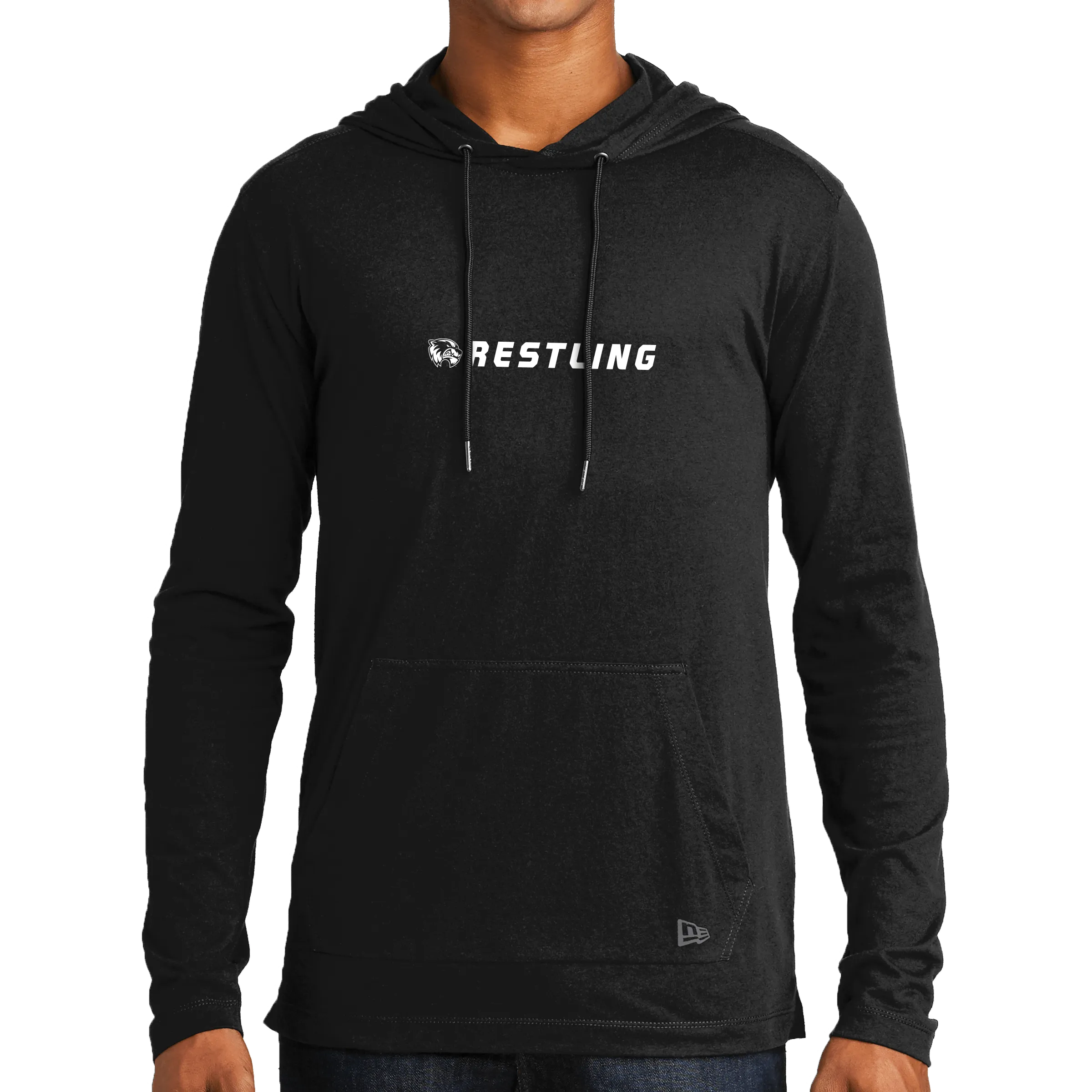 New Era Tri-Blend Performance Pullover Hoodie Tee- Wrestling Head