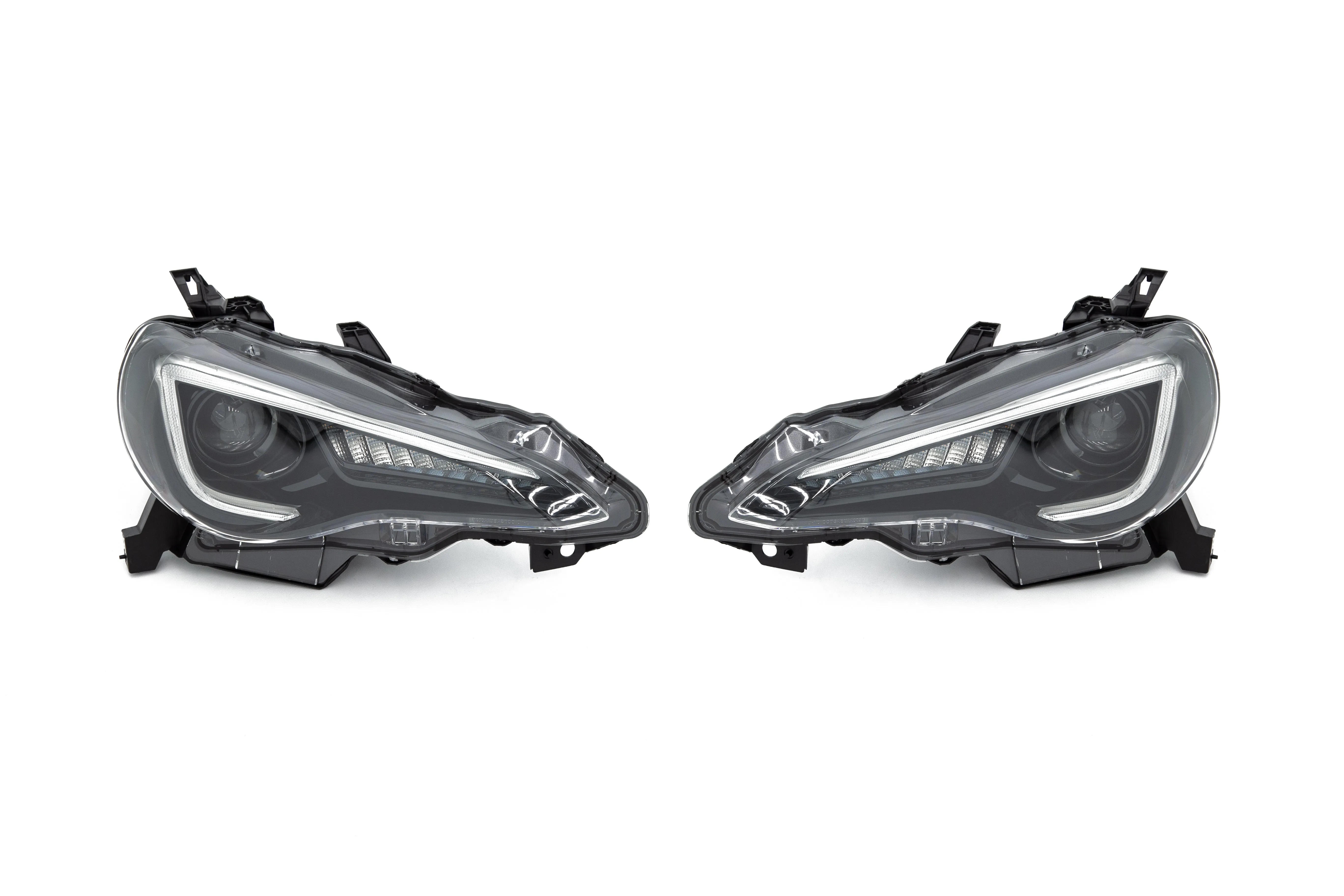OLM LED Headlights FRS BRZ 86 (13-20) Black w/ LED Sequential Turn Signal