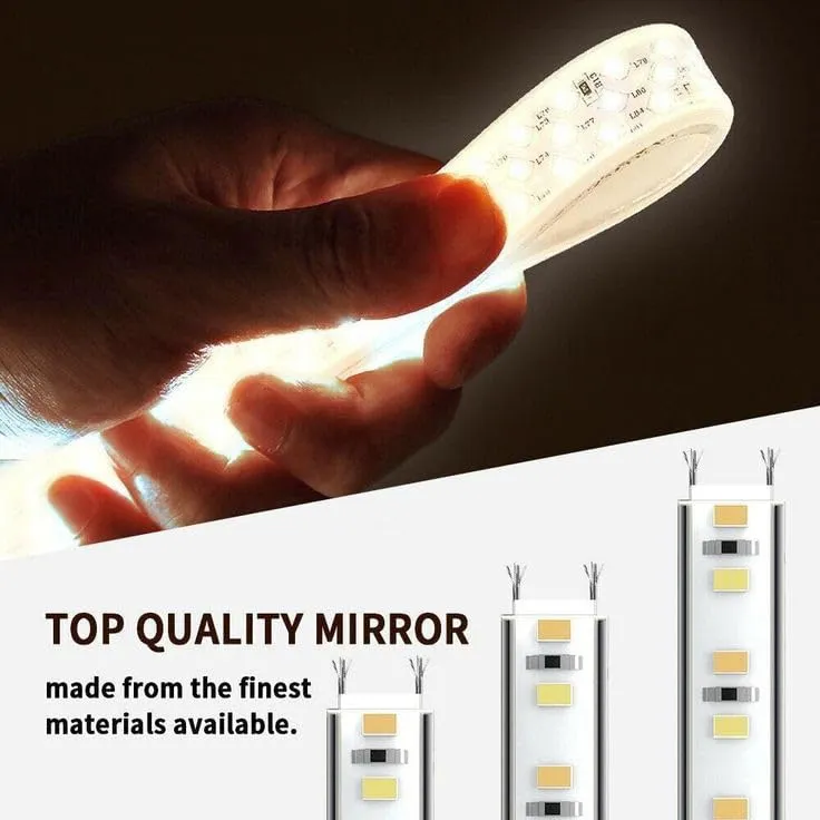 Round Shape LED Mirror with 3 Lighting Options (Warm, Natural White, Cool White) with Touch Sensor (24X24INCH) L40 Stylish and Decorative Design.