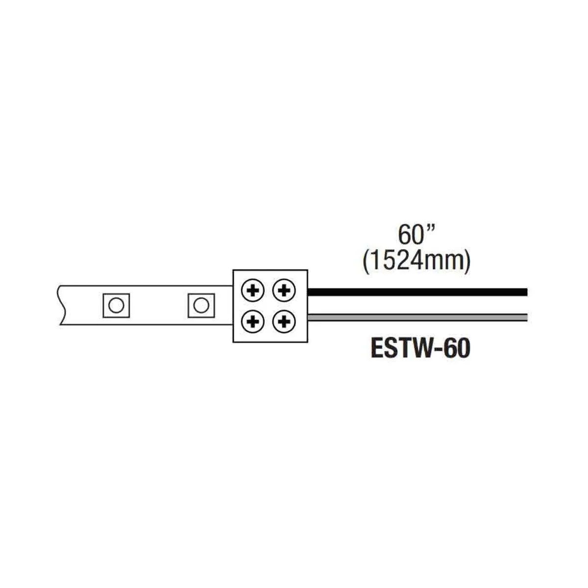Sure-Tite 60in. Adjustable Tape to Power Connector for LTR Tape Light Series