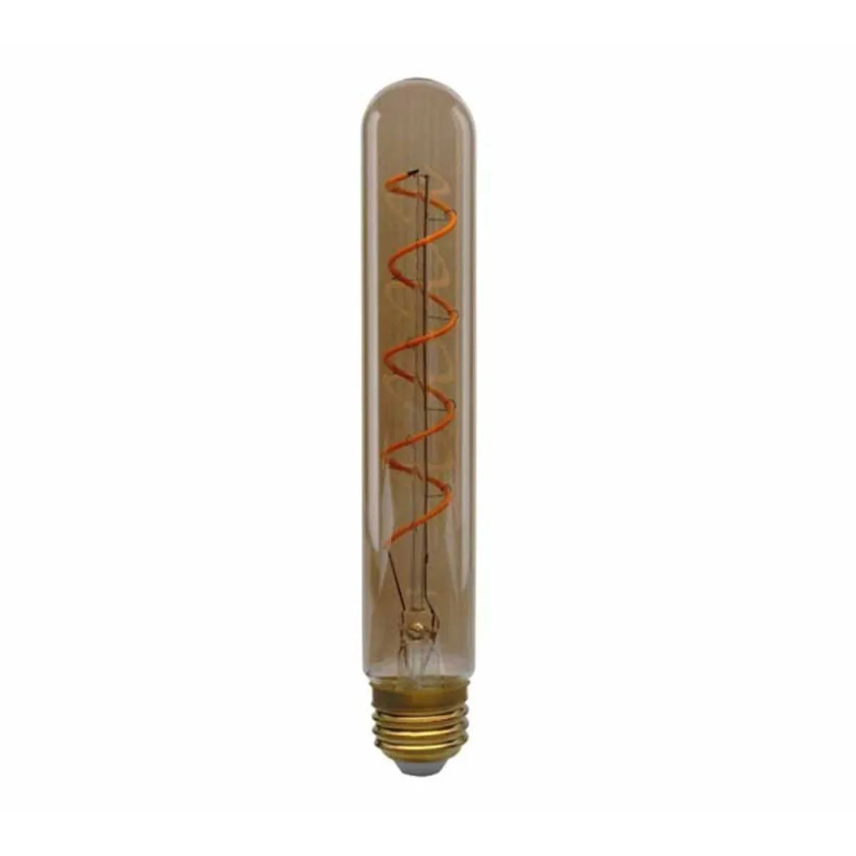 T9 LED Single Tube Spiral Vintage Bulb, 5 Watts, 240 Lumens, 2000K, E26 Base, Amber Finish