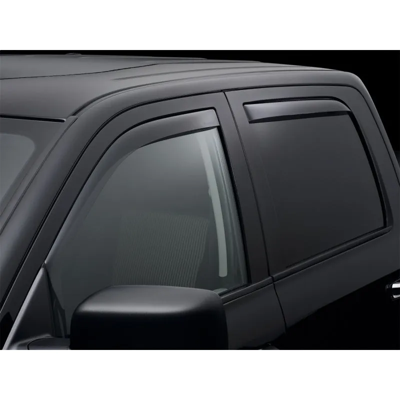 WeatherTech Side Window Deflectors - Front/Rear - Dark Smoke - Crew Cab - Ram Fullsize Truck 2009-13