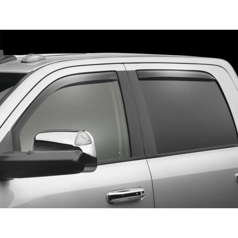WeatherTech Side Window Deflectors - Front/Rear - Dark Smoke - Crew Cab - Ram Fullsize Truck 2009-13