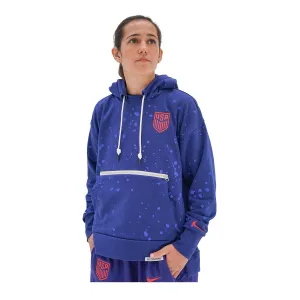 Women's Nike USA Terry Splatter Crest Blue Hoodie