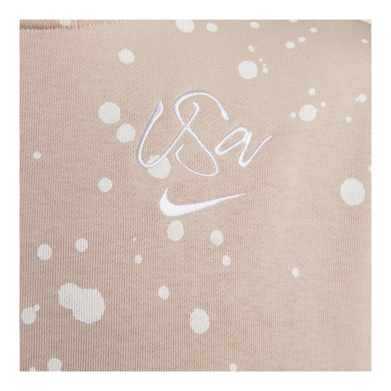 Women's Nike USA Terry Splatter Script Stone Hoodie